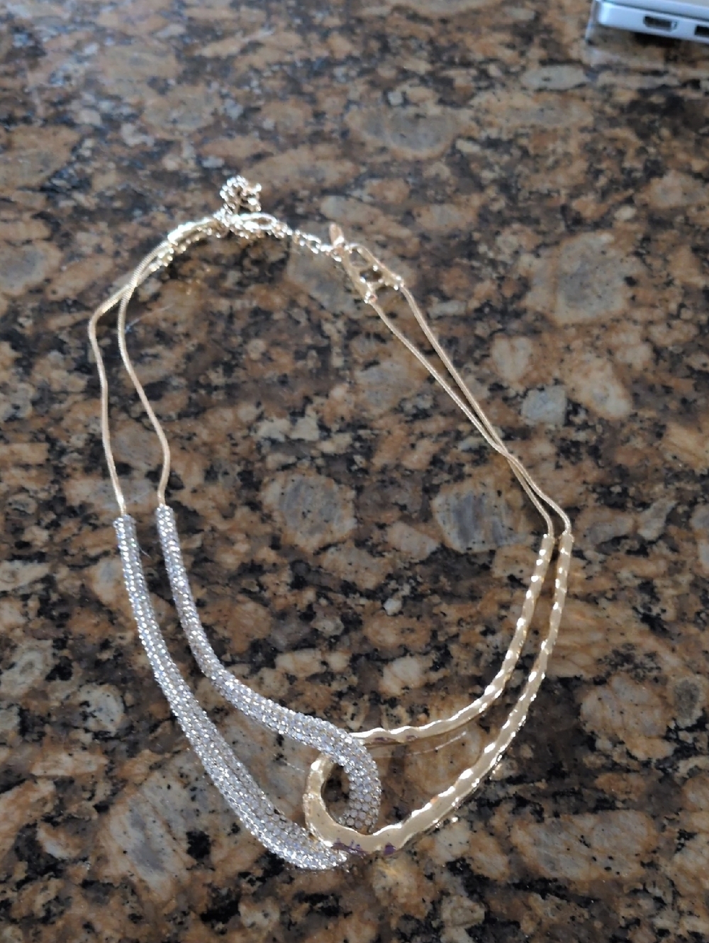 Gold and Silver Two-Tone Layered Necklace